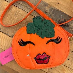 Brand new with tags Betsy Johnson pumpkin purse . Perfect for Halloween.
